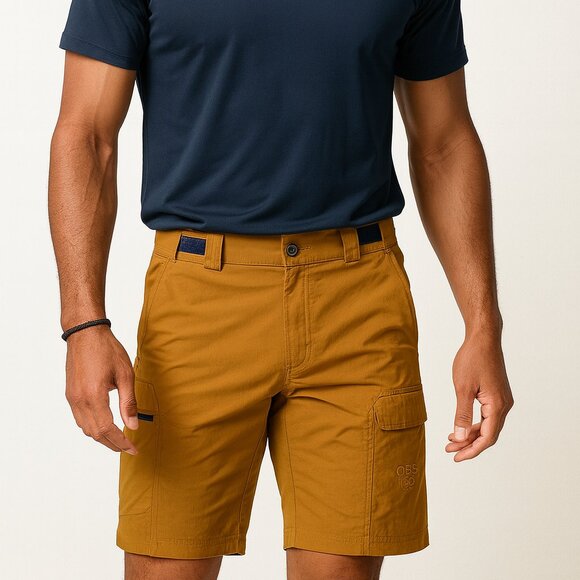 Helly Hansen Mustard Cargo Shorts Size S Outdoor OBS Olympic Nylon Active Wear - Picture 1 of 13